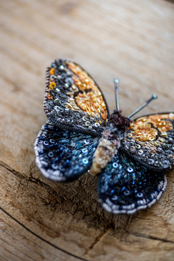 Giant Owl Butterfly Brooch Pin