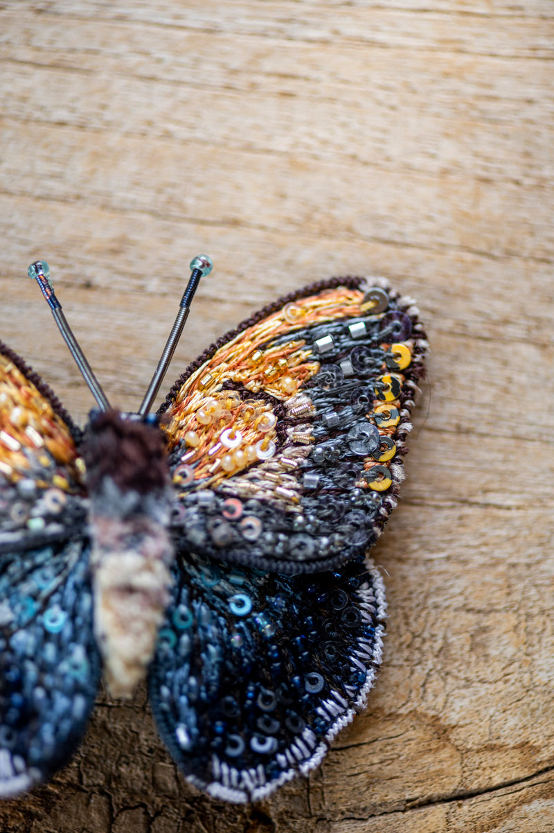 Giant Owl Butterfly Brooch Pin