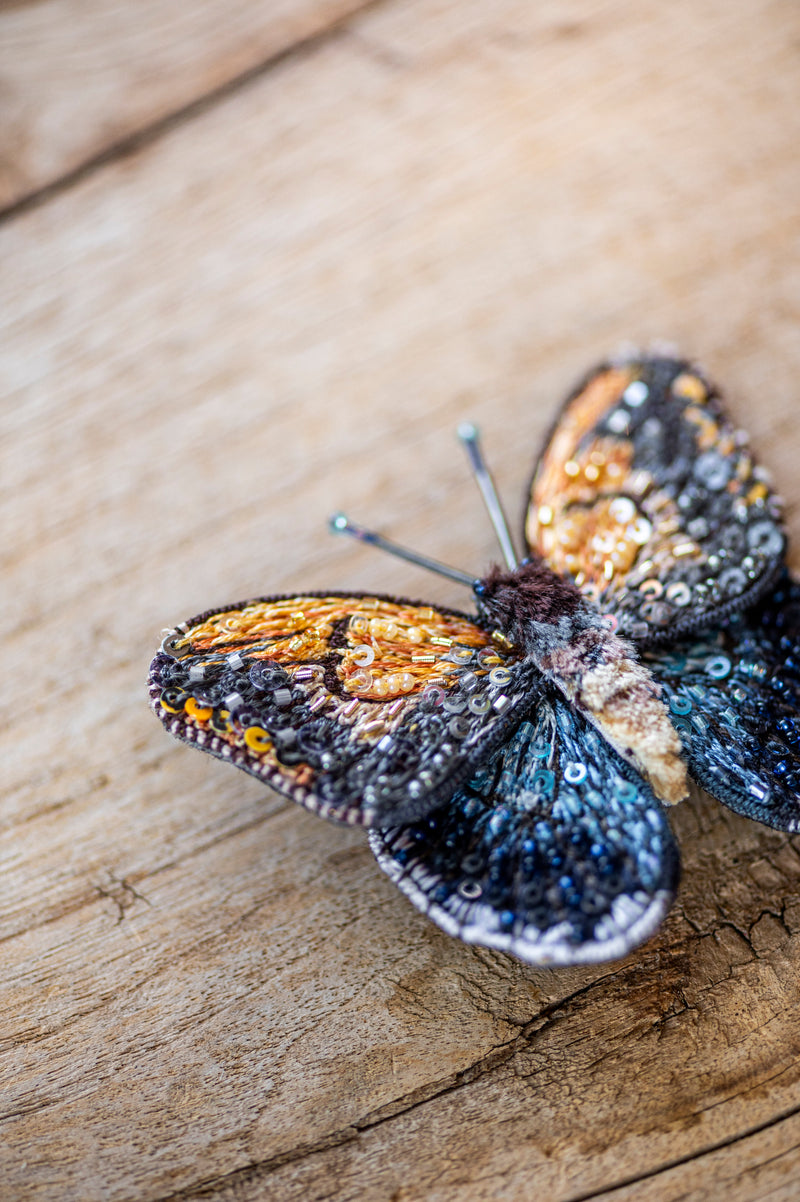 Giant Owl Butterfly Brooch Pin