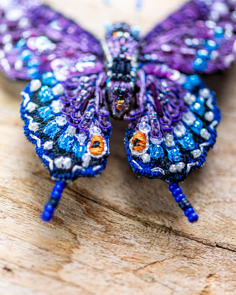 Eastern Black Swallowtail Butterfly Brooch Pin