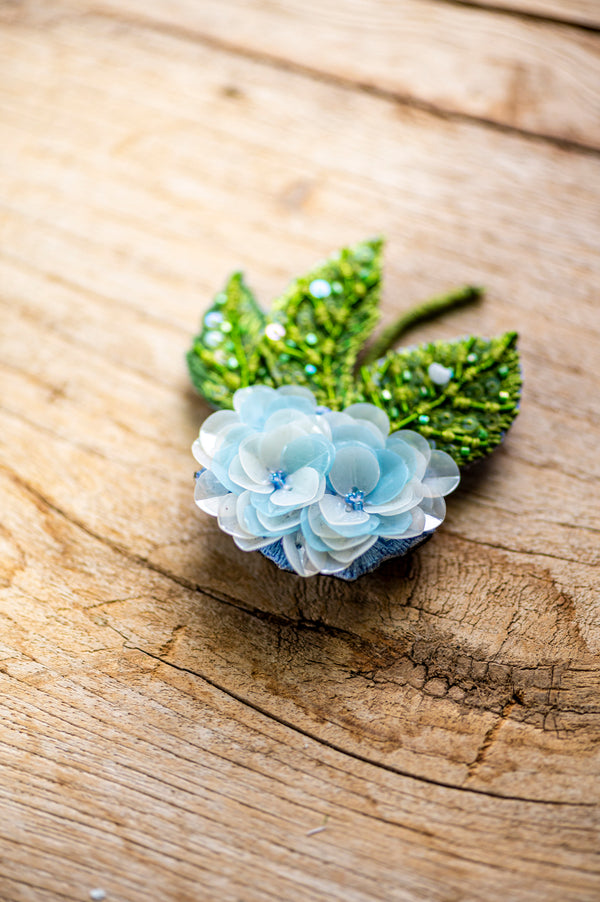 Blooming Hydrangea Brooch Pin