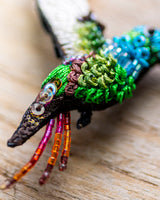 Emerald Chin Hummingbird Brooch Pin