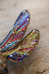 Brown Hawker Dragonfly Brooch Pin
