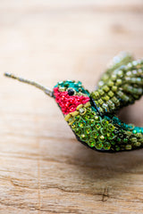 Ruby Throated Hummingbird Brooch Pin