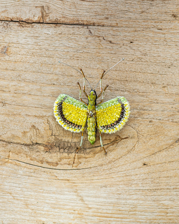 Yellow Umbrella Insect Brooch Pin