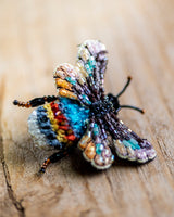 Striped Bee Brooch Pin