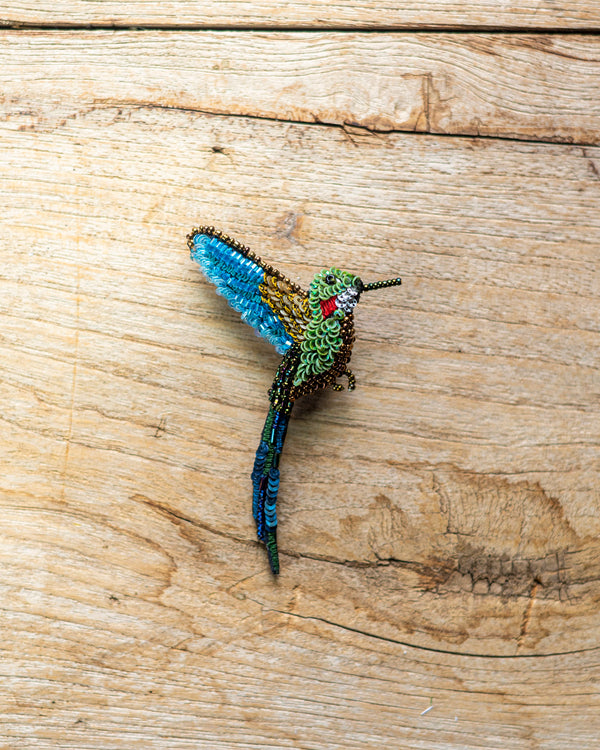 Tropical Hummingbird Brooch Pin