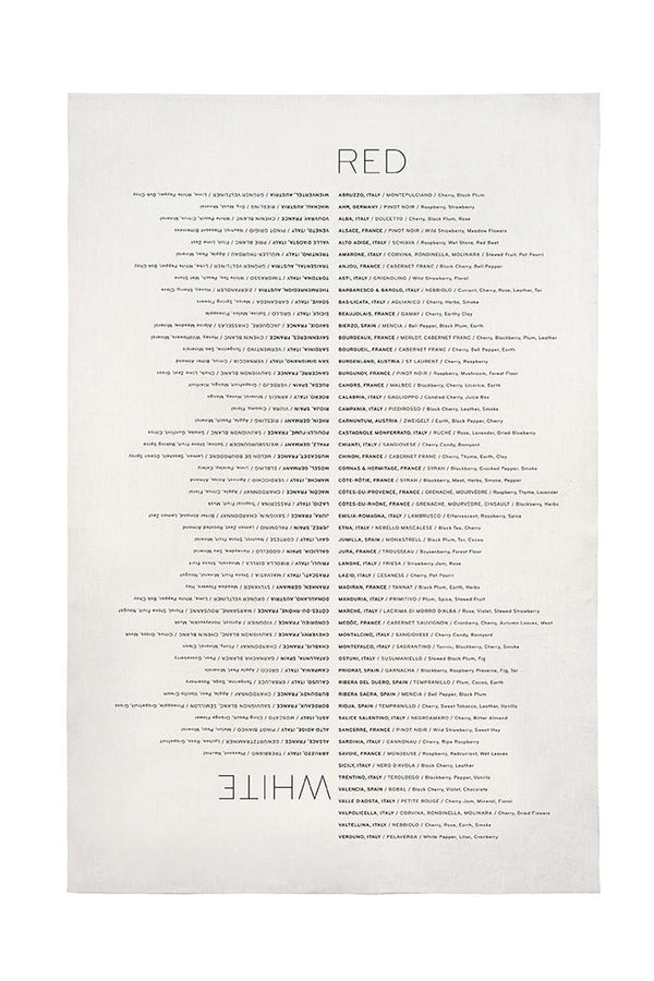 Wine List Tea Towel