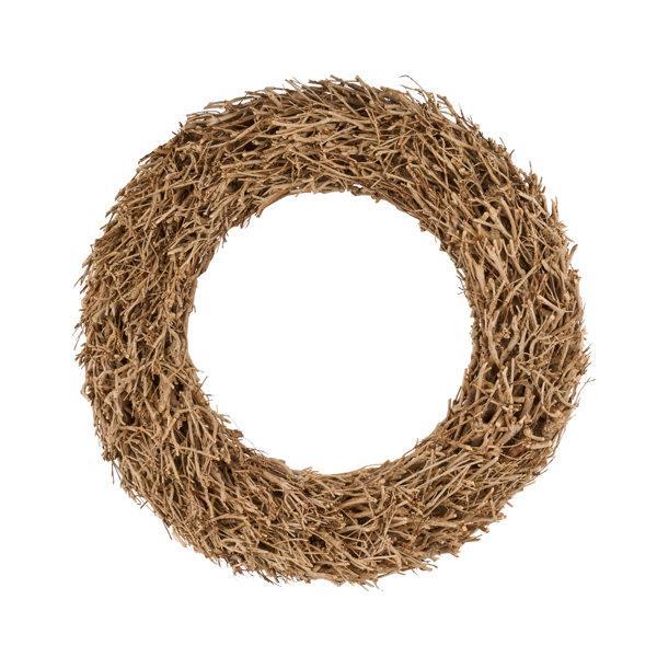 25"DIA NATURAL TEA TREE TWIG HALF WREATH