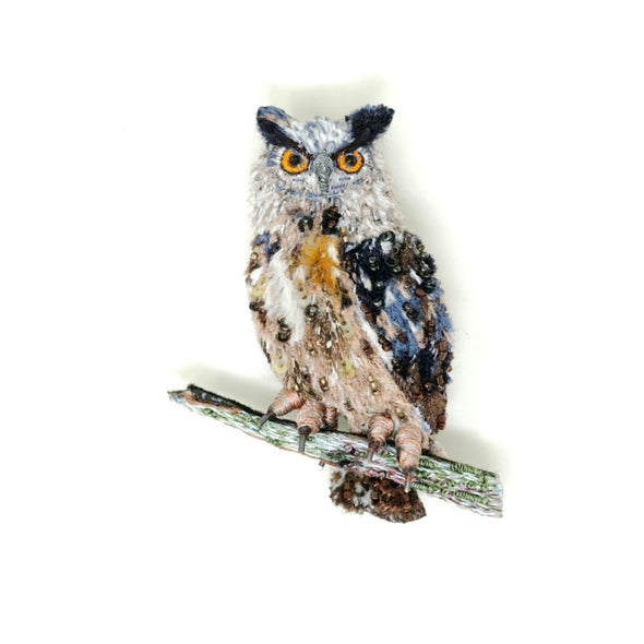 Uhu Owl Brooch Pin