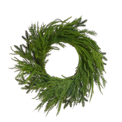 24" MIXED CEDAR WREATH