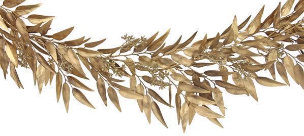 70"L METALLIC LEAF GARLAND GOLD