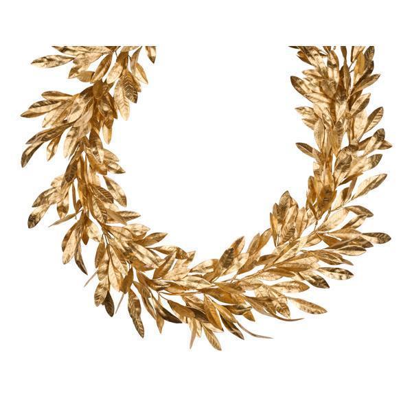 6'L BAY LEAF GARLAND GOLD