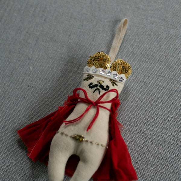 Freddie Mercury Mouse, cotton Ornament, token