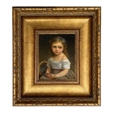 Little Girl with Basket of Plums Painting Print on Canvas