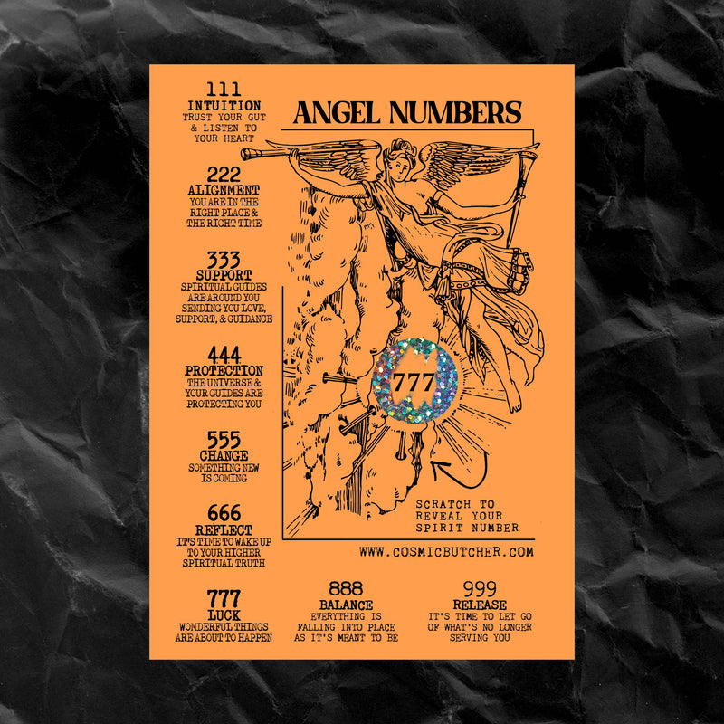 Angel Number Scratch Off Affirmation Card | Divination Cards