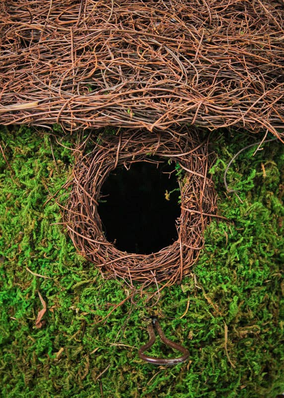 Bungalow Woven Birdhouse, Fresh Green