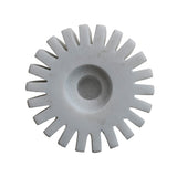 Marble Cogged 2-Sided Pillar/Taper/Tealight Holder, White