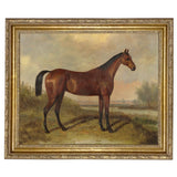 Hunter in a Landscape Framed Oil Painting Print on Canvas