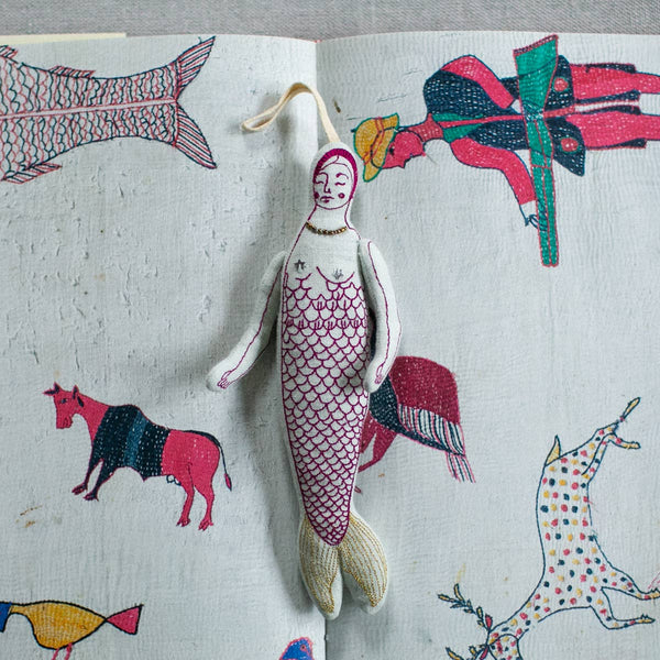 Mer Person - Cotton & Lavender filled Ornament Doll, Mermaid