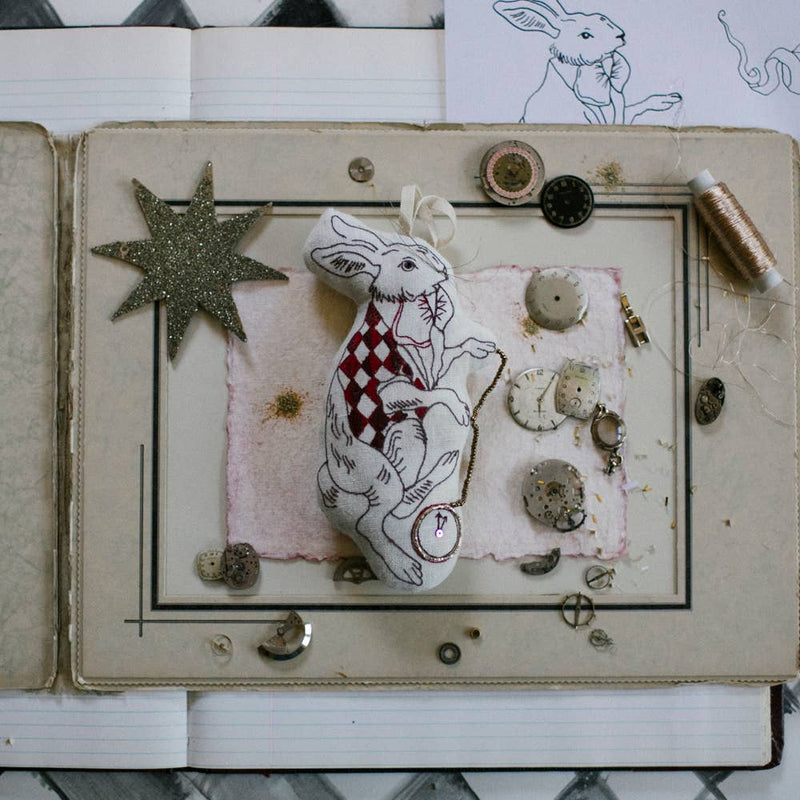 Handsome Hare, Rabbit, Cotton Ornament/Token