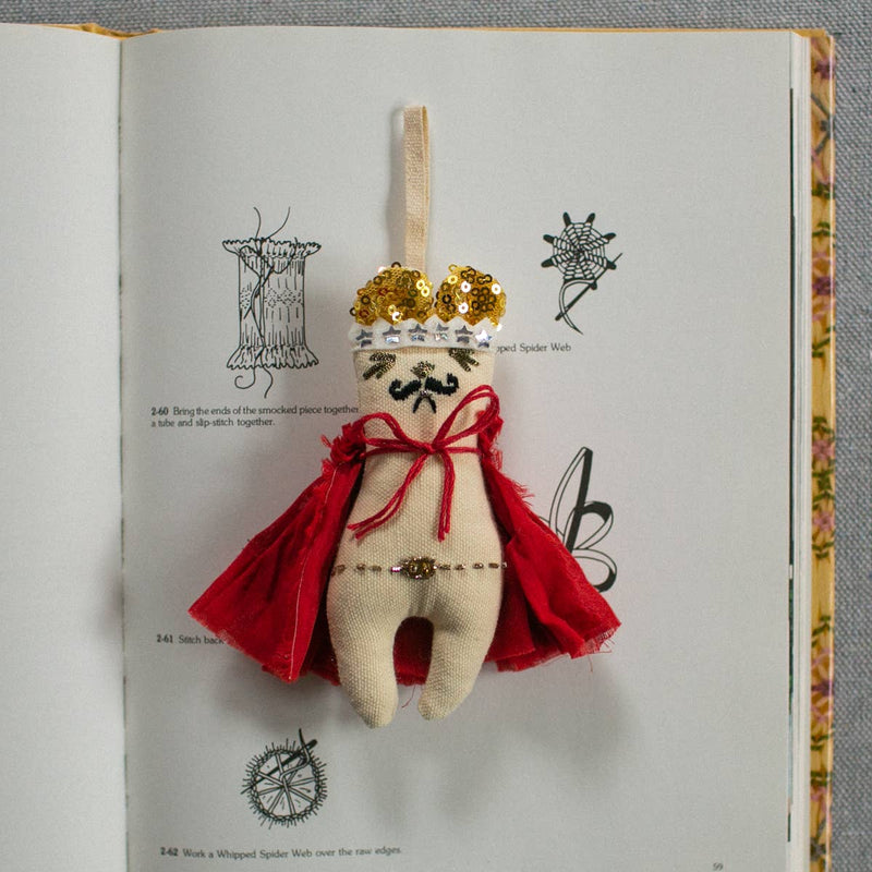Freddie Mercury Mouse, cotton Ornament, token