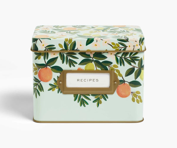 Citrus Floral Recipe Box