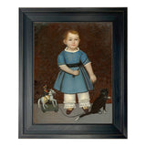 Boy with Toy Soldier Painting Reproduction Print on Canvas