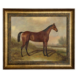 Hunter in a Landscape Framed Oil Painting Print on Canvas