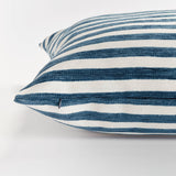 Grant Square Indoor-Outdoor Pillow 24", Navy Blue