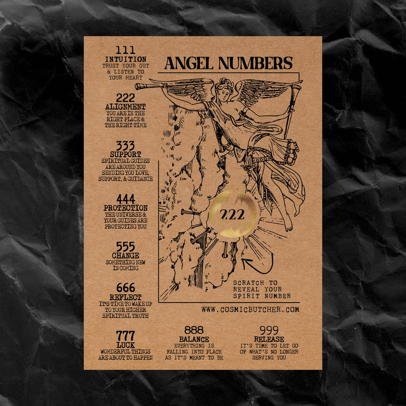 Angel Number Scratch Off Affirmation Card | Divination Cards