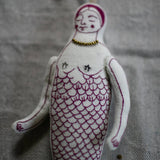 Mer Person - Cotton & Lavender filled Ornament Doll, Mermaid