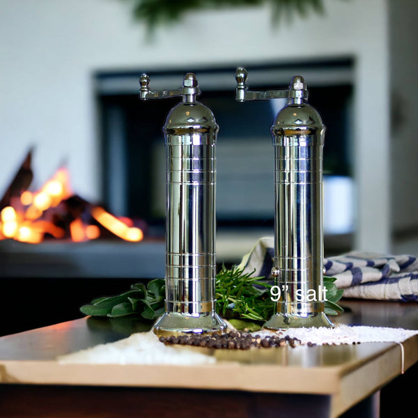 Chrome 9" salt grinder