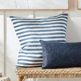 Grant Square Indoor-Outdoor Pillow 24", Navy Blue