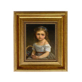 Little Girl with Basket of Plums Painting Print on Canvas