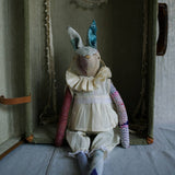Kantha Ruffle Bun Rag Doll - Cotton-filled Art Doll