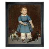 Boy with Toy Soldier Painting Reproduction Print on Canvas