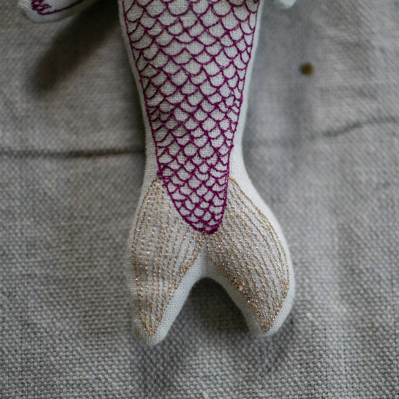Mer Person - Cotton & Lavender filled Ornament Doll, Mermaid
