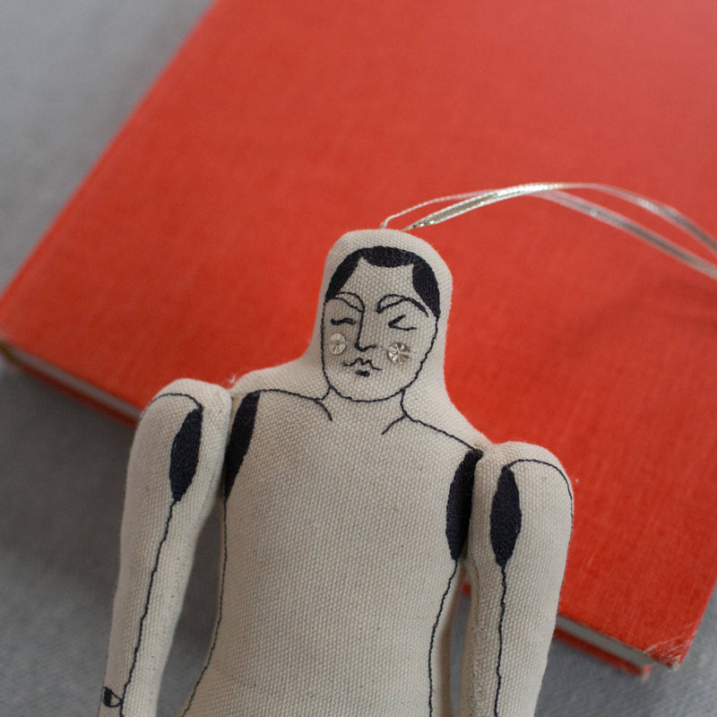 Automaton - Cotton Filled Ornament, Token, Doll, Embroidered