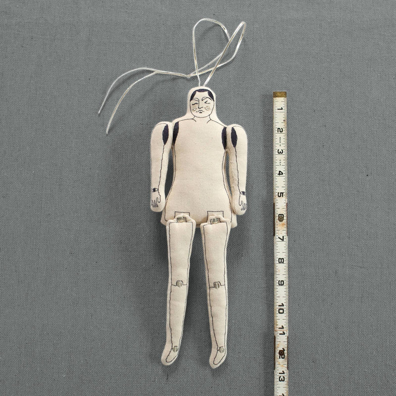 Automaton - Cotton Filled Ornament, Token, Doll, Embroidered