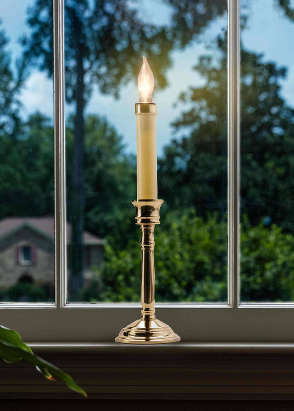 Virginian Solid Brass Electric Window Candle