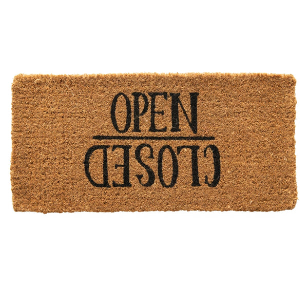 Open/Closed Natural Coir Doormat
