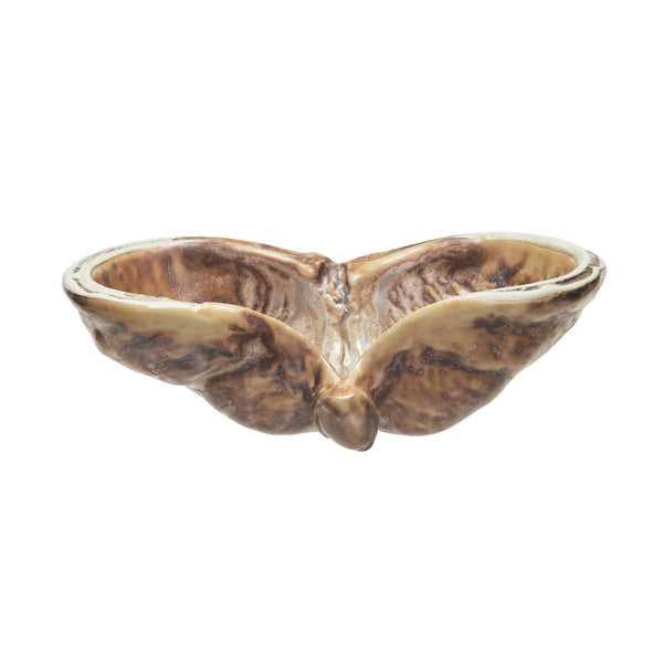 Stoneware Pod Shaped Dish (Each One Will Vary)