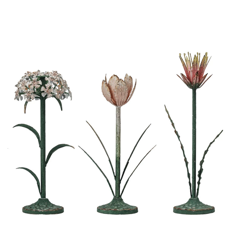 Painted Metal Vintage Reproduction Toleware Taper Holder, 3 Styles