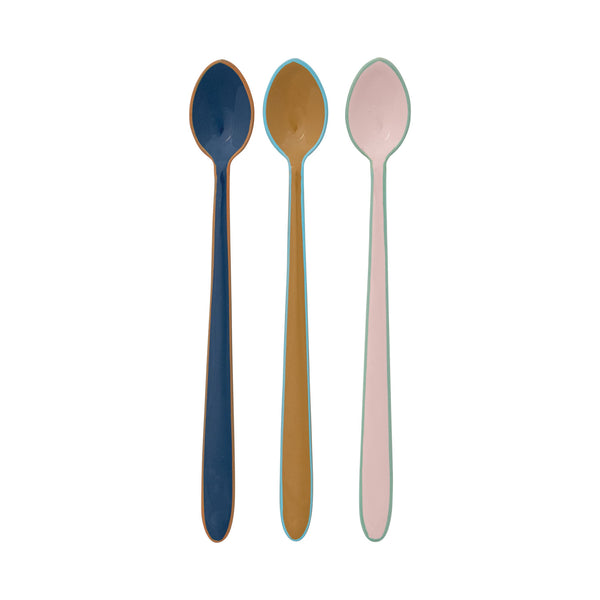 Enameled Stainless Steel Cocktail Spoon, 3 Colors