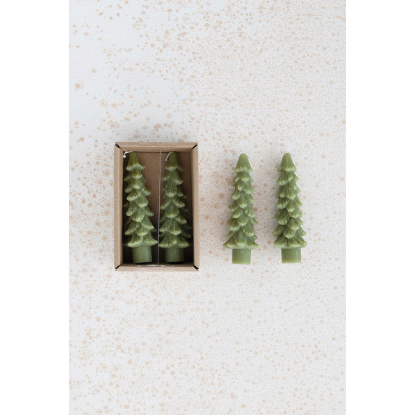 Short Tree Candles, Green