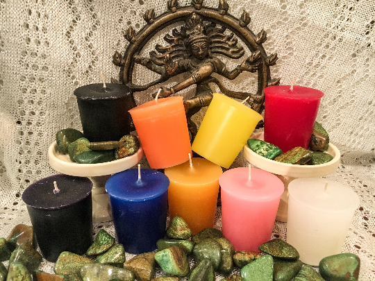 Black Votive Candle - protection, remove negativity