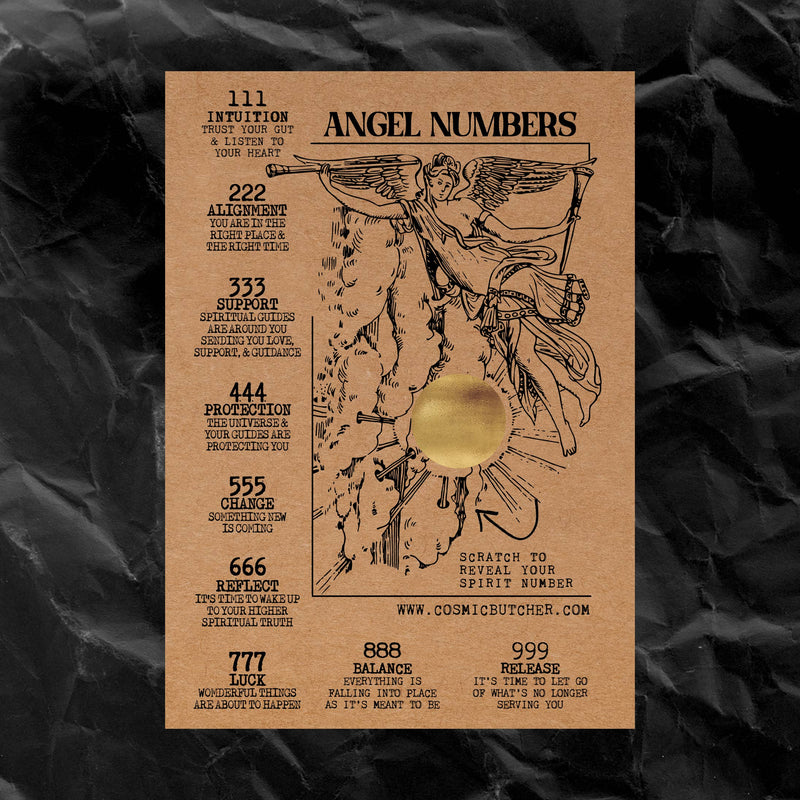 Angel Number Scratch Off Affirmation Card | Divination Cards
