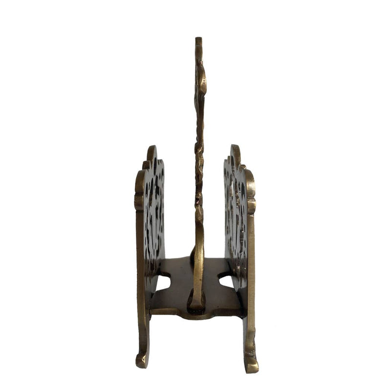 5" Antiqued Brass Napkin or Letter Holder