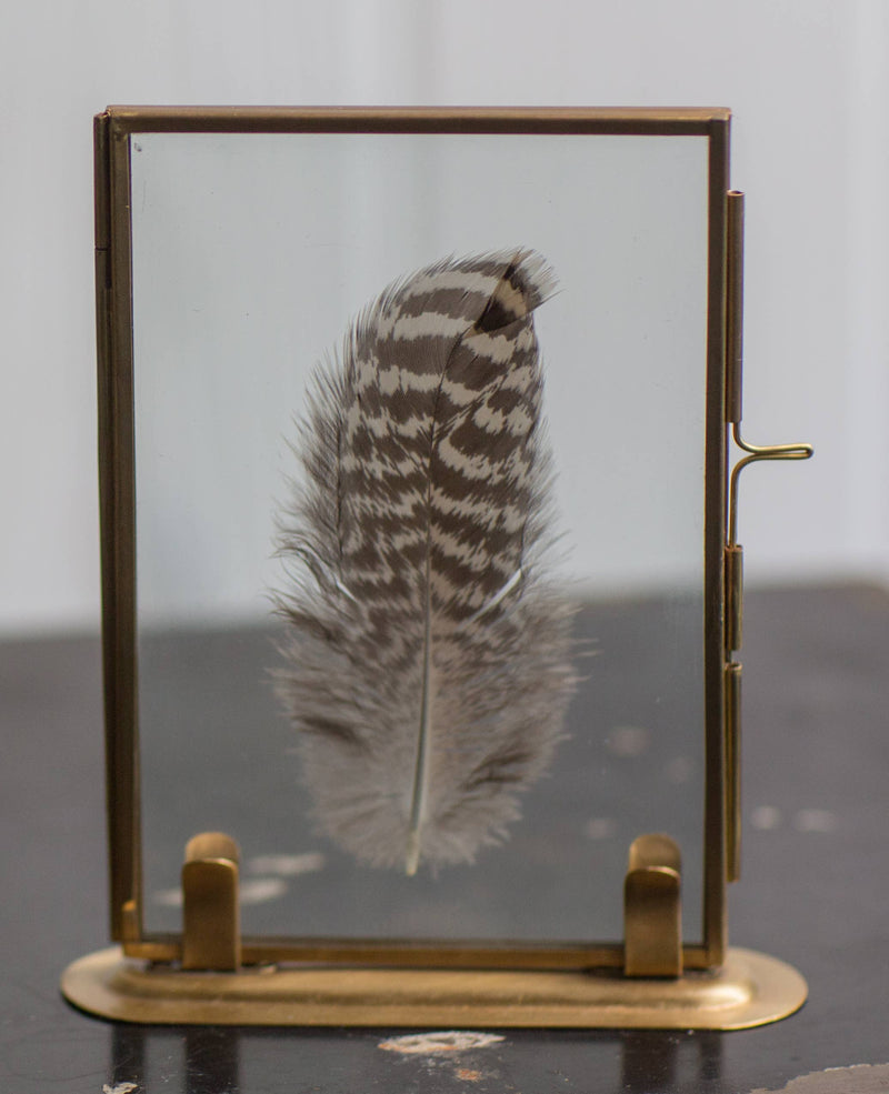 BRASS PHOTO FRAME AND STAND